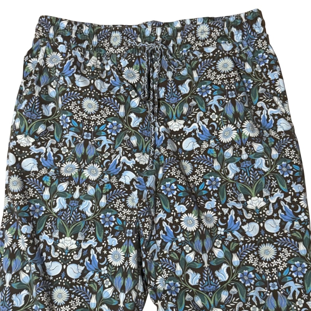 Vera Bradley Blue Floral Woodland Pajama Lounge Pants 100% Cotton Size Medium - Picture 4 of 11